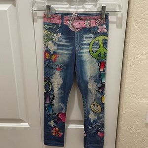 Lipstik Girls Jean leggings size 6